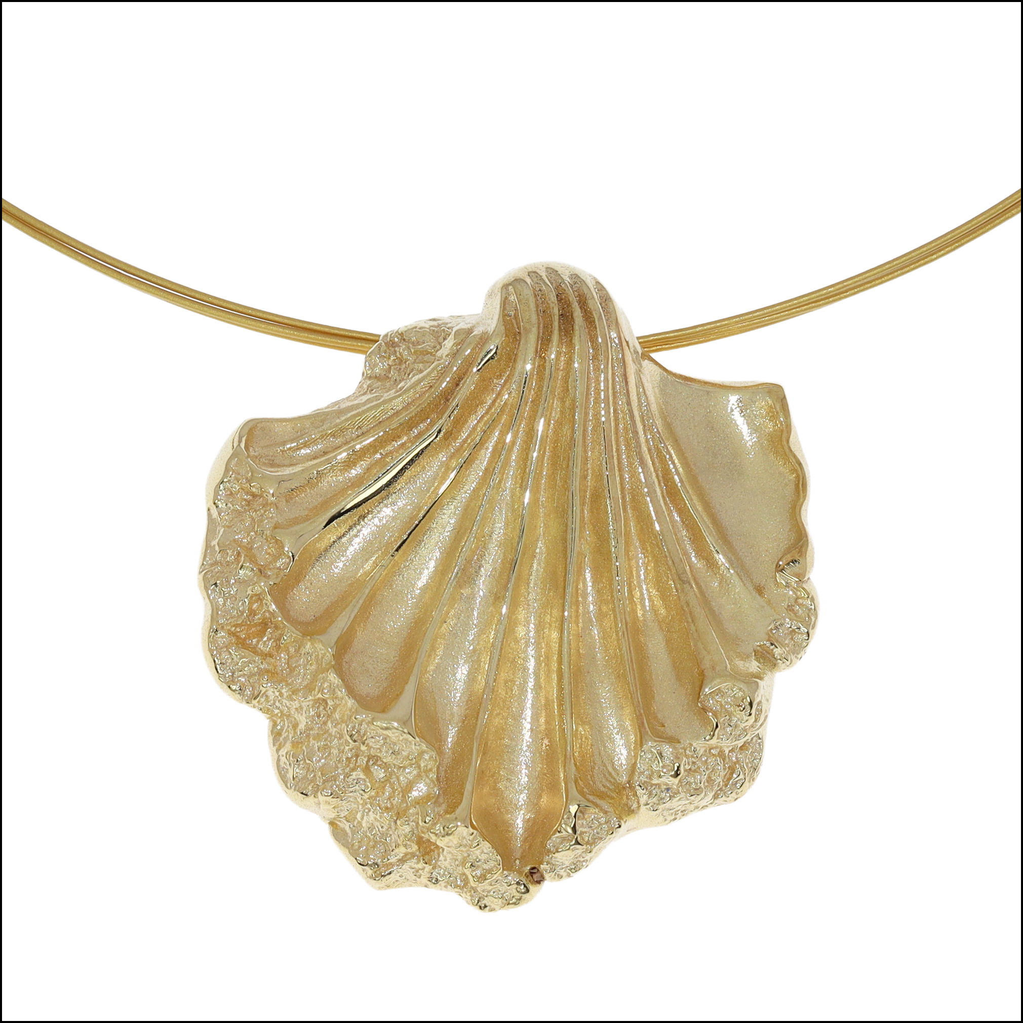 Acabado Dorado Sagrado - Artesanía en concha de vieira